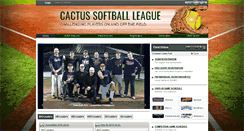 Desktop Screenshot of cactussoftball.com