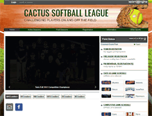 Tablet Screenshot of cactussoftball.com